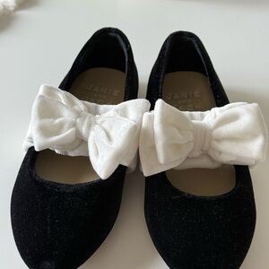 Janie and Jack Black and White Kids Shoes